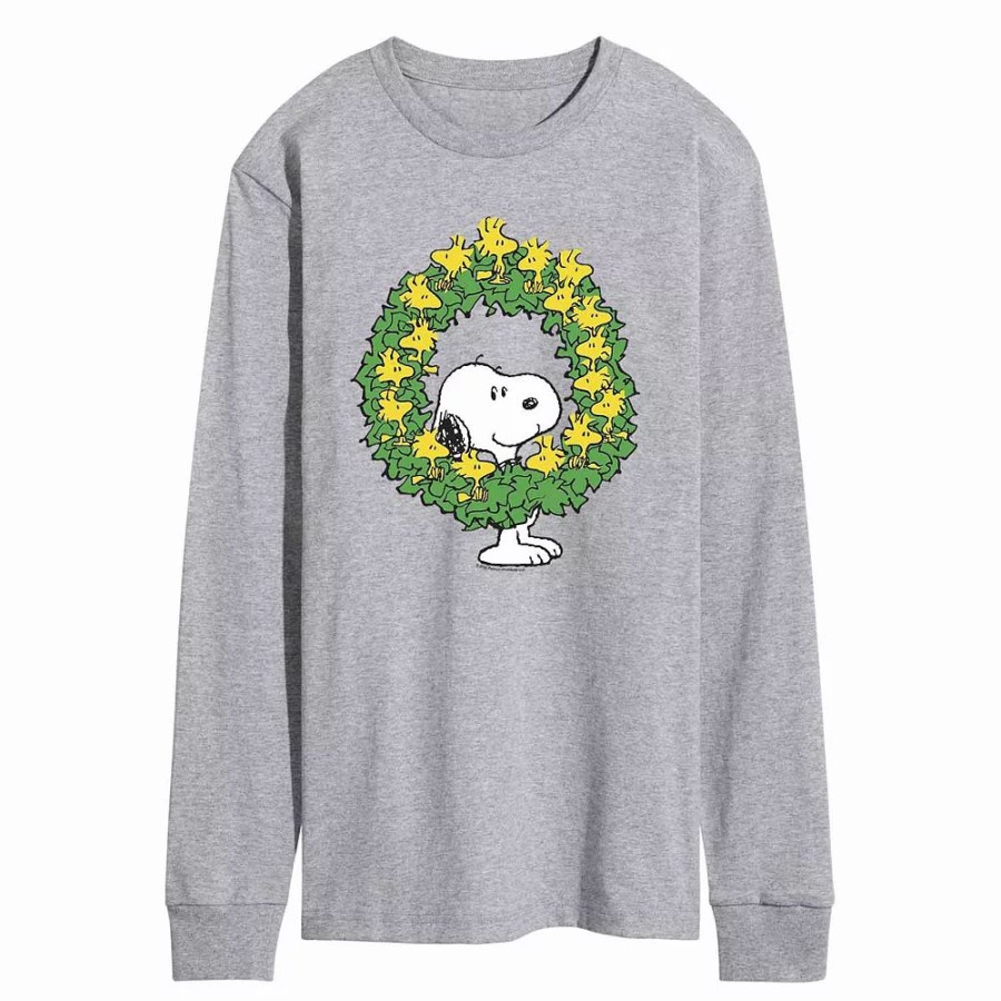 Tops * | Men'S Peanuts Wreath Tee