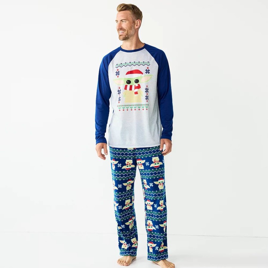 Sleepwear * | Men'S Jammies For Your Families Star Wars The Mandalorian Grogu Aka Baby Yoda Pajama Set