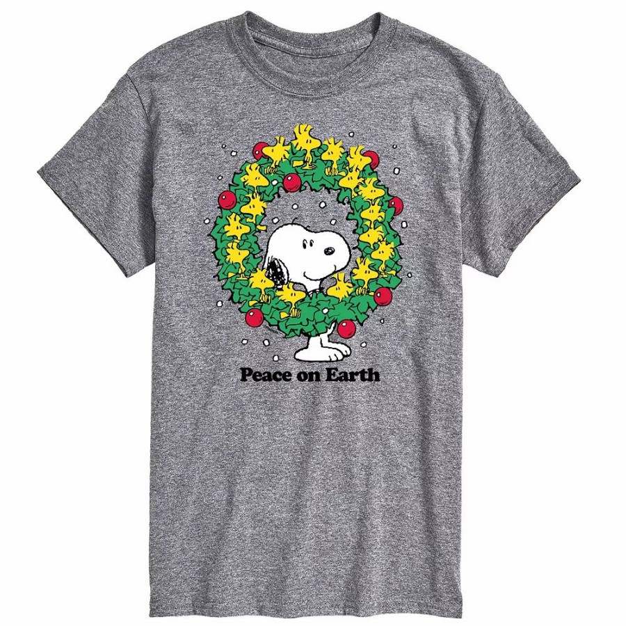 Tops * | Big & Tall Peanuts Peace On Earth Tee