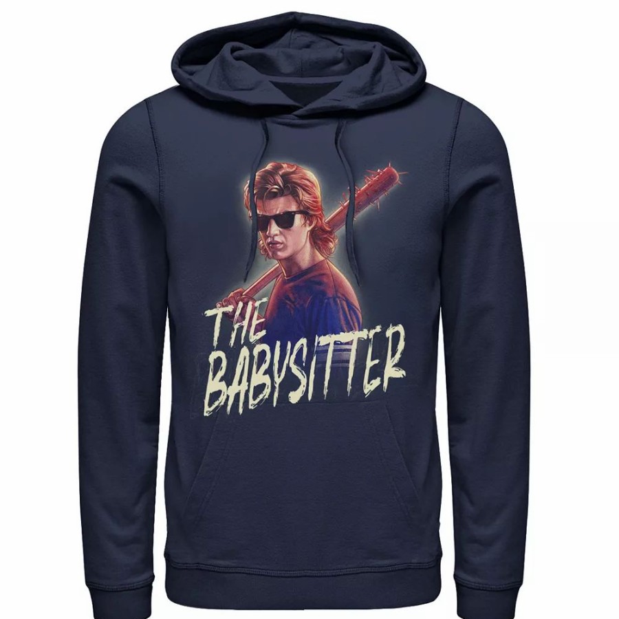 Tops * | Men'S Netflix Stranger Things Steve The Babysitter Portrait Hoodie