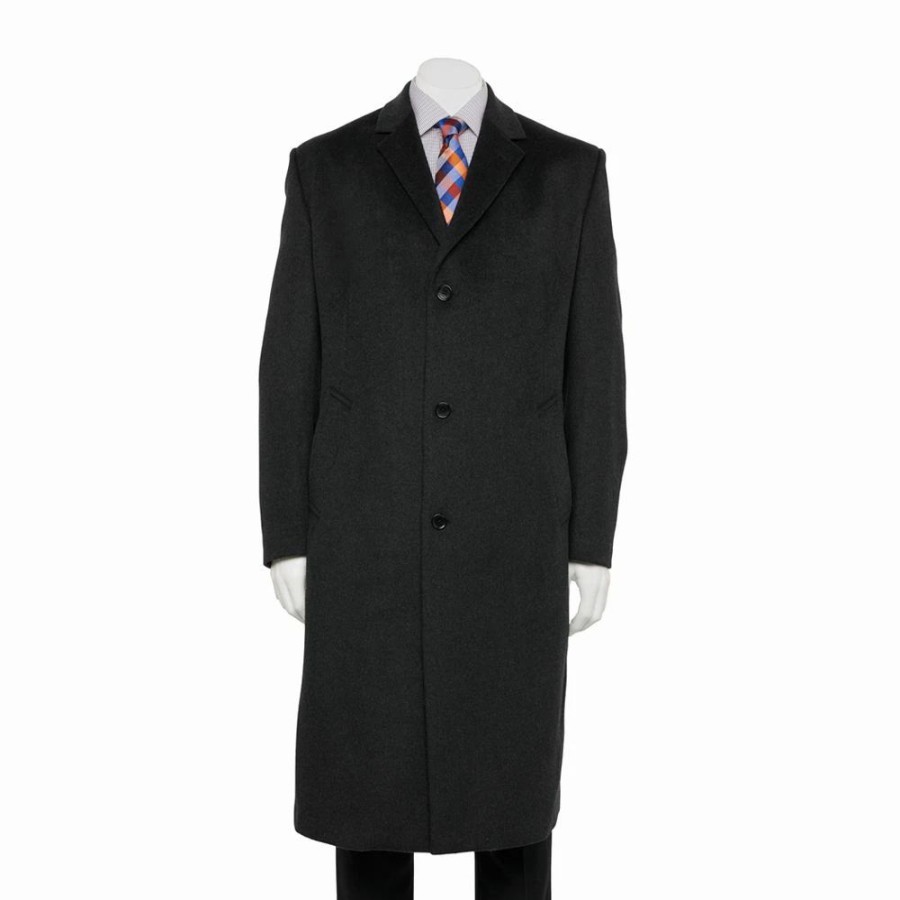 Outerwear * | Men'S Jean-Paul Germain Classic-Fit Sander 45-In. Wool-Blend Top Coat