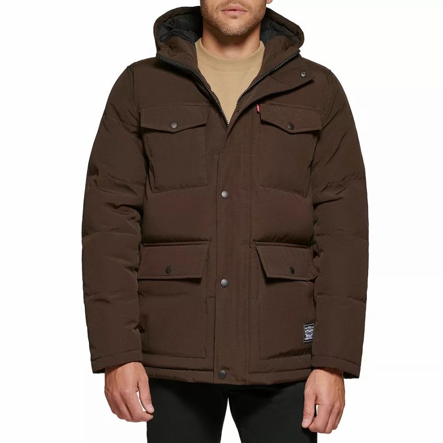 Outerwear * | Men'S Levi'S Four Pocket Hooded Parka