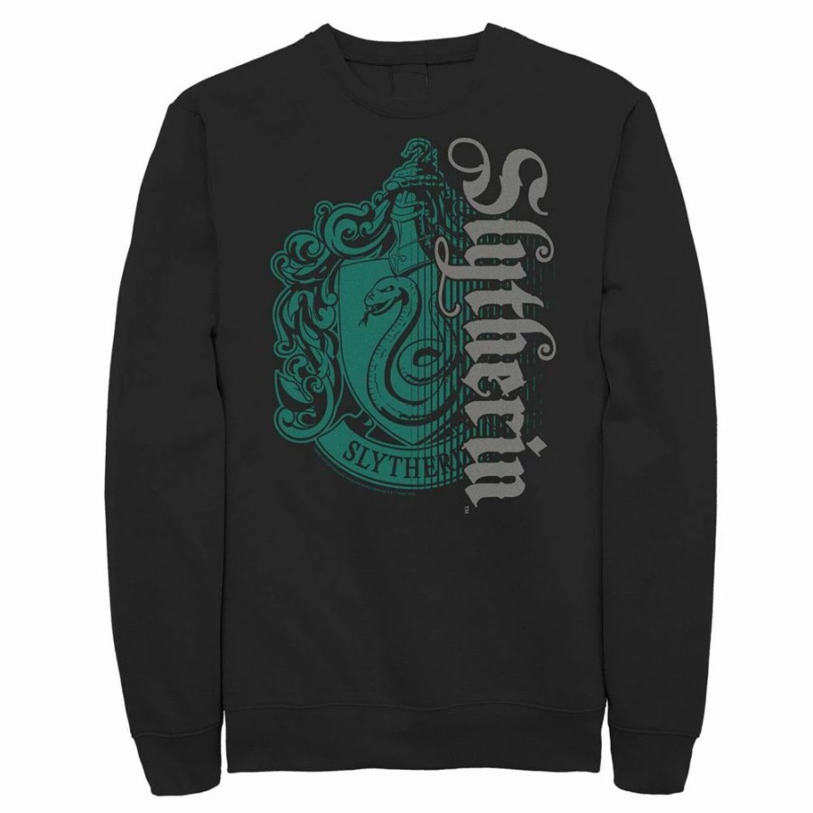 Tops * | Big & Tall Harry Potter Slytherin Dark Badge Logo Sweatshirt