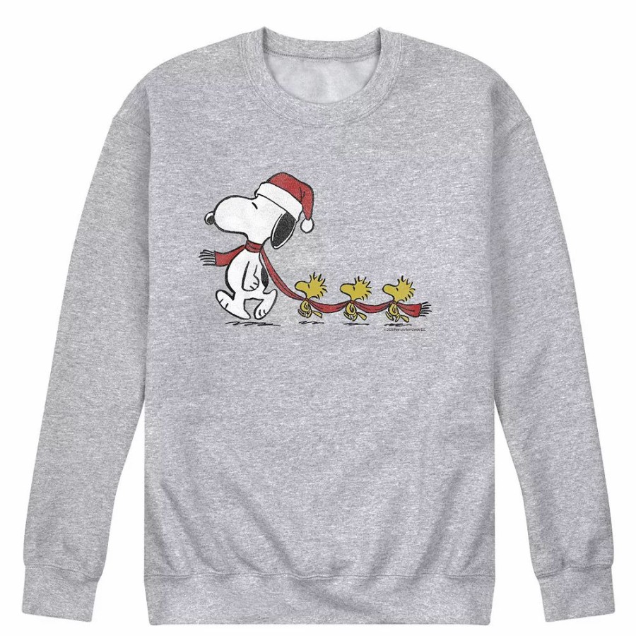 Tops * | Men'S Peanuts Snoopy Line Up Sweatshirt