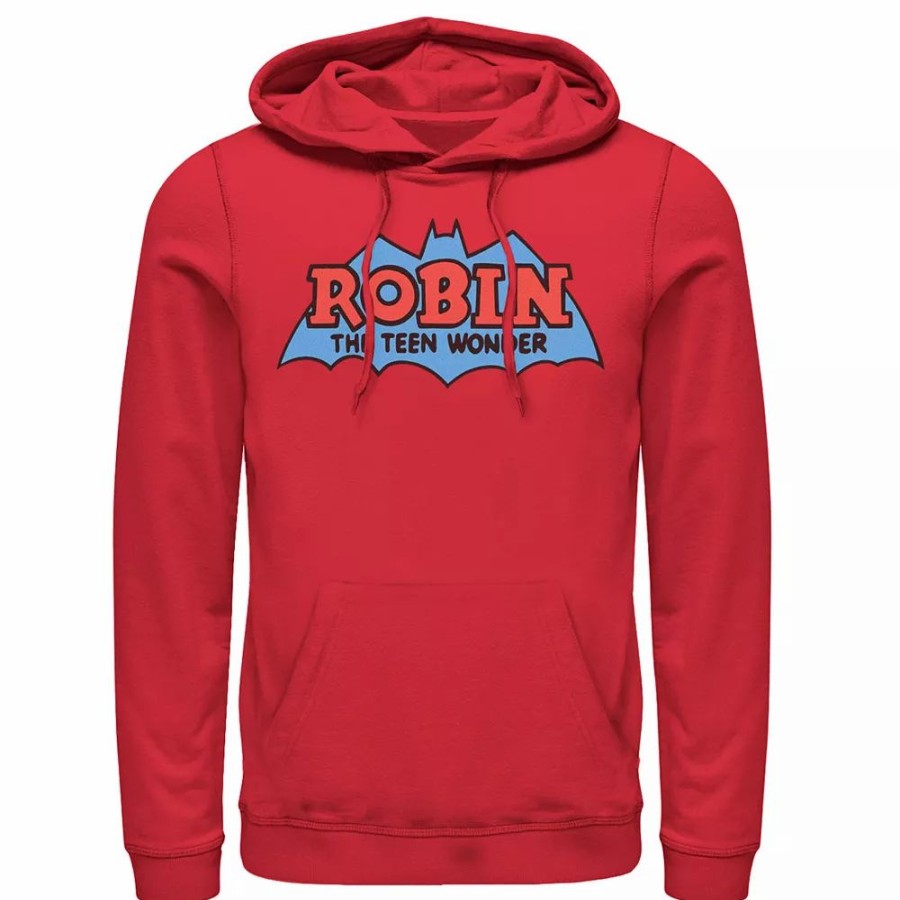 Tops * | Men'S Dc Comics Robin The Teen Wonder Classic Logo Hoodie