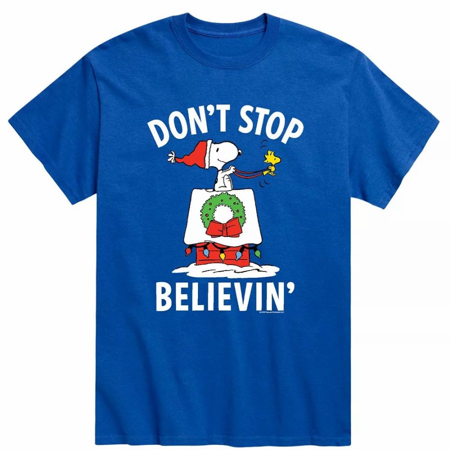 Tops * | Men'S Peanuts Believin Tee