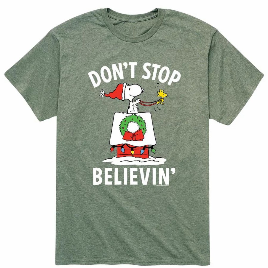 Tops * | Men'S Peanuts Believin Tee