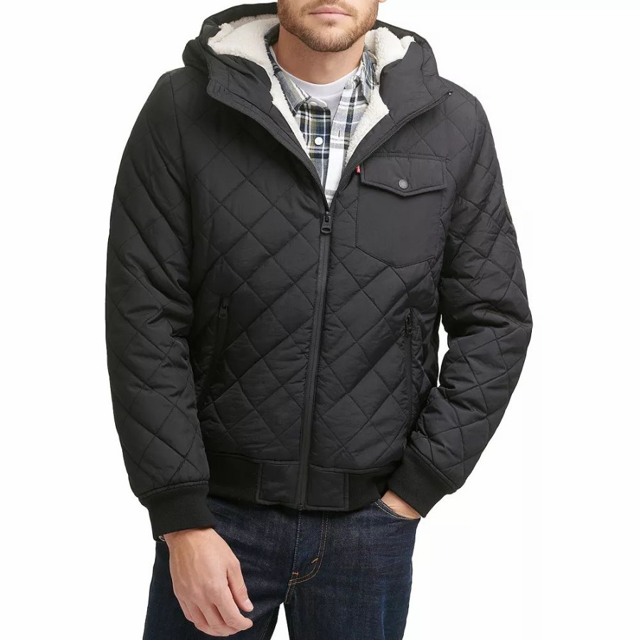 Outerwear * | Men'S Levi'S Quilted Sherpa-Lined Bomber Jacket