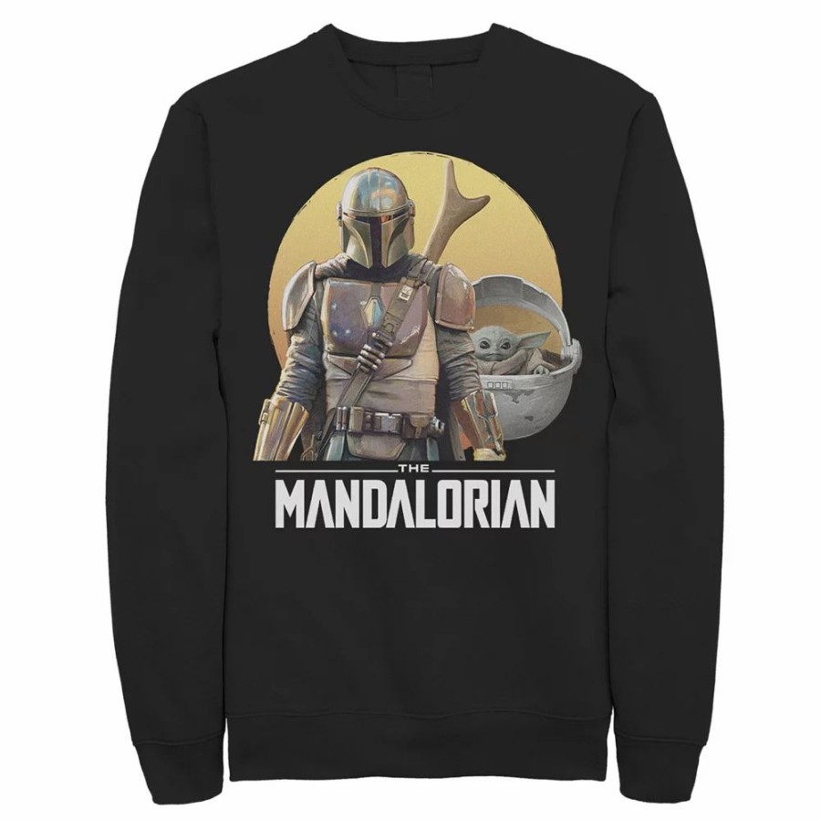 Tops * | Men'S Sstar Wars The Mandalorian Sunset Duo Portrait Sweatshirt