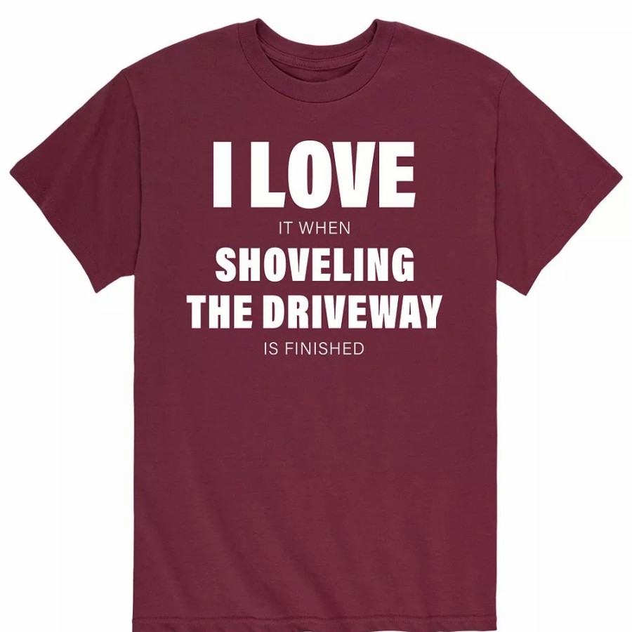 Tops * | Men'S Love Shoveling The Driveway Tee