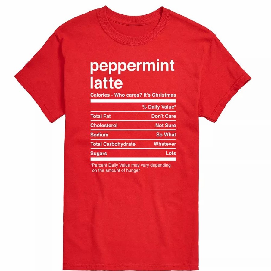 Tops * | Big & Tall Peppermint Latte Fact Tee