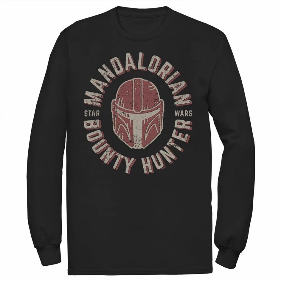 Tops * | Men'S Star Wars The Mandalorian Helmet Stamp Tee