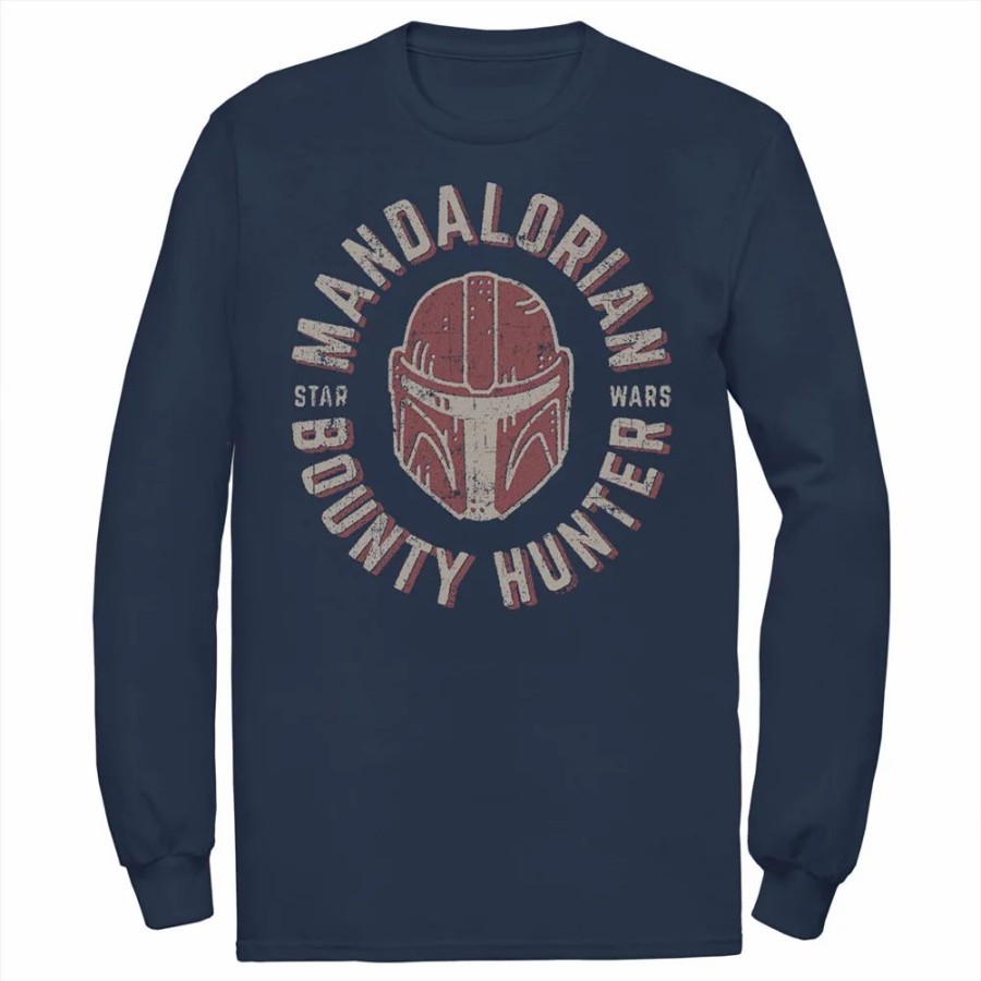 Tops * | Men'S Star Wars The Mandalorian Helmet Stamp Tee