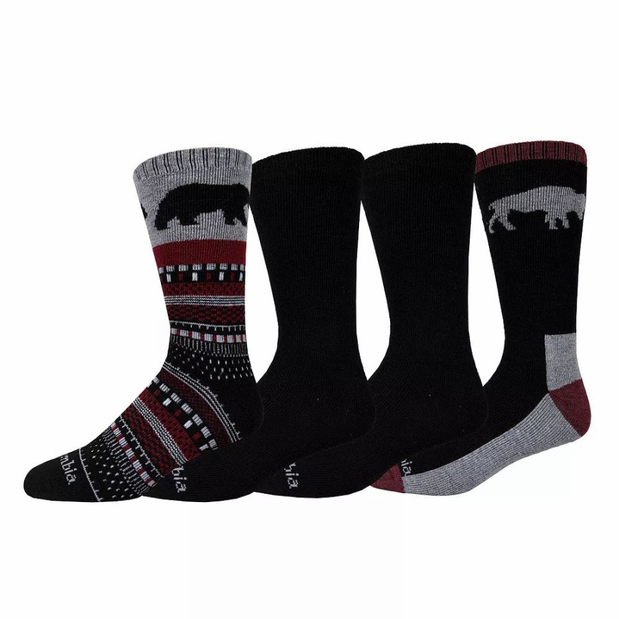 Socks & Hosiery * | Men'S Columbia Lifestyle Aspen Cushioned Wool Crew Socks