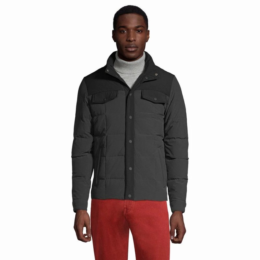 Tops * | Men'S Lands' End Quilted Stretch Down Jacket