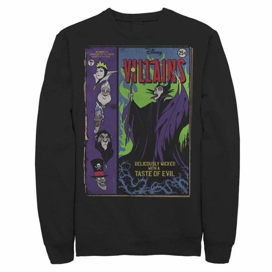 Tops * | Men'S Disney Villains Deliciously Wicked Comic Sweatshirt