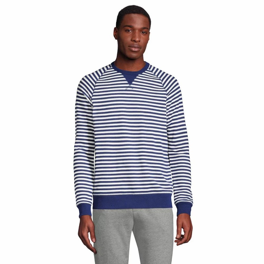 Tops * | Big & Tall Lands' End French Terry Crewneck Sweatshirt