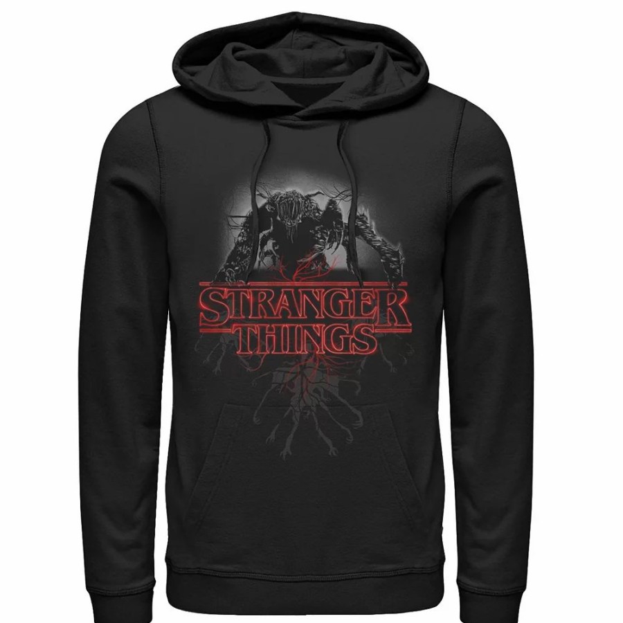 Tops * | Men'S Netflix Stranger Things Demogorgon Glow Logo Hoodie