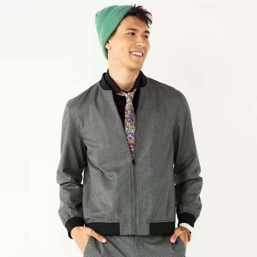 Outerwear * | Men'S Apt. 9 Premier Flex Slim-Fit Bomber Suit Jacket