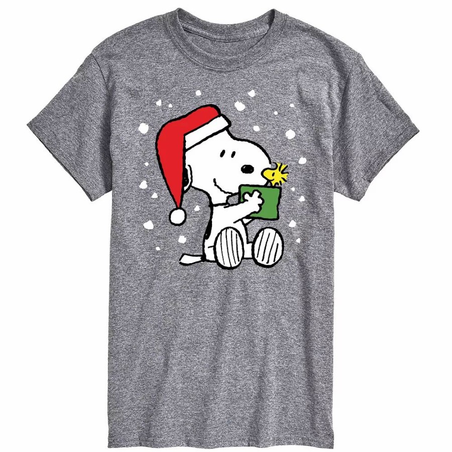 Tops * | Men'S Peanuts Snoopy Present Tee