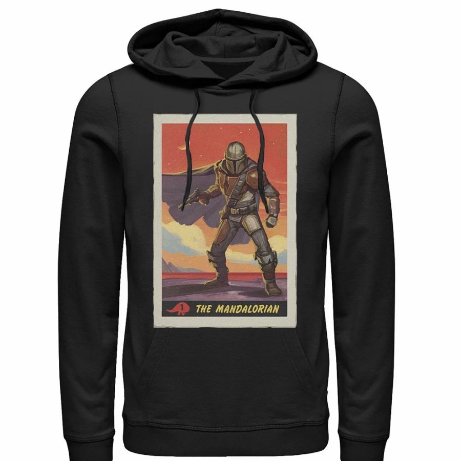 Tops * | Men'S Star Wars: The Mandalorian Trading Card Hoodie