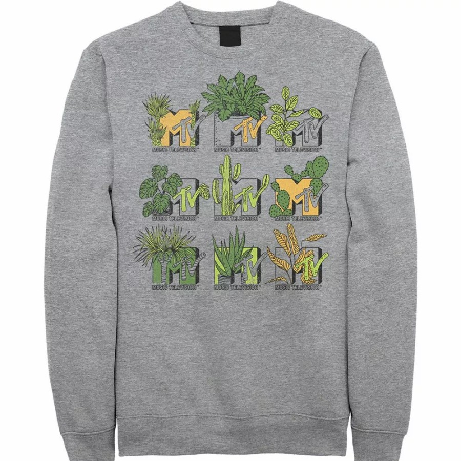 Tops * | Men'S Mtv Mtve Succulents Plants Logo Sweatshirt