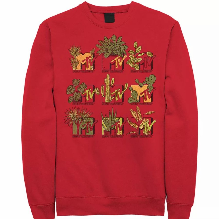 Tops * | Men'S Mtv Mtve Succulents Plants Logo Sweatshirt