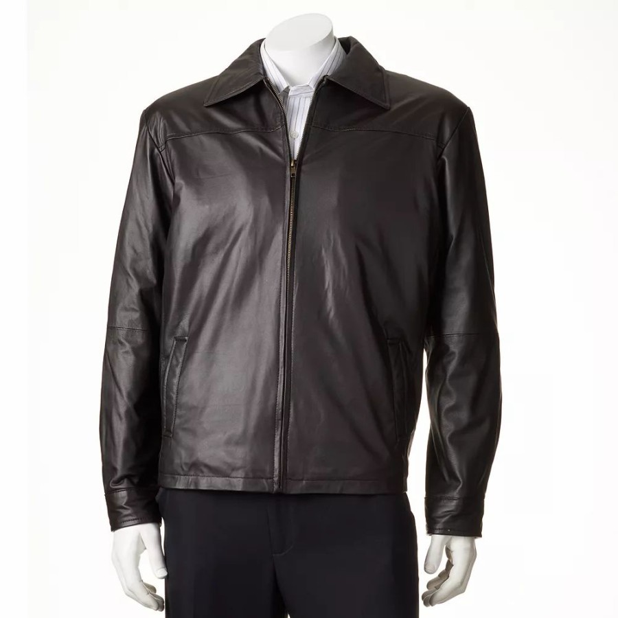 Outerwear * | Men'S Excelled New Zealand Lamb Leather Open-Bottom Jacket