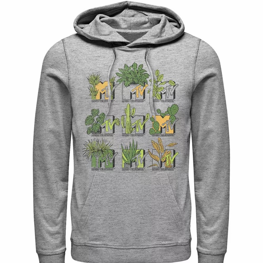 Tops * | Men'S Mtv Mtve Succulents Plants Logo Hoodie