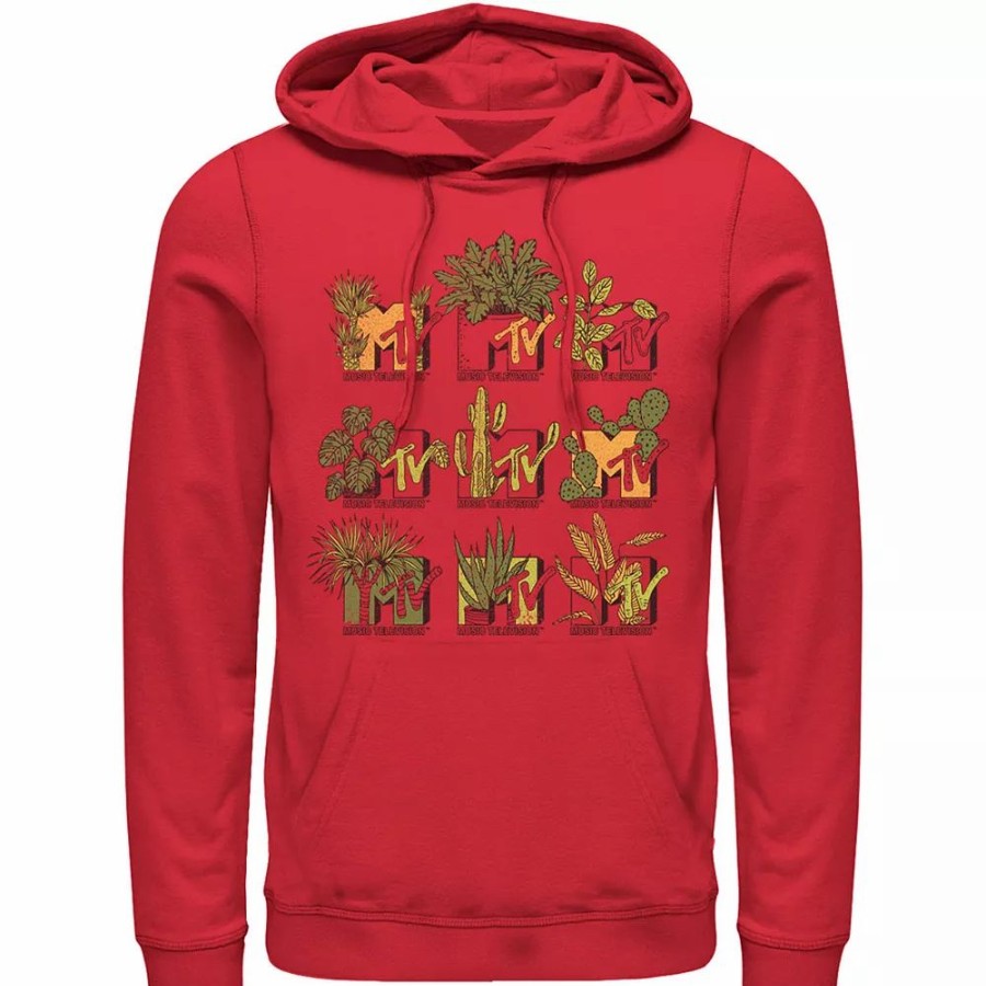 Tops * | Men'S Mtv Mtve Succulents Plants Logo Hoodie