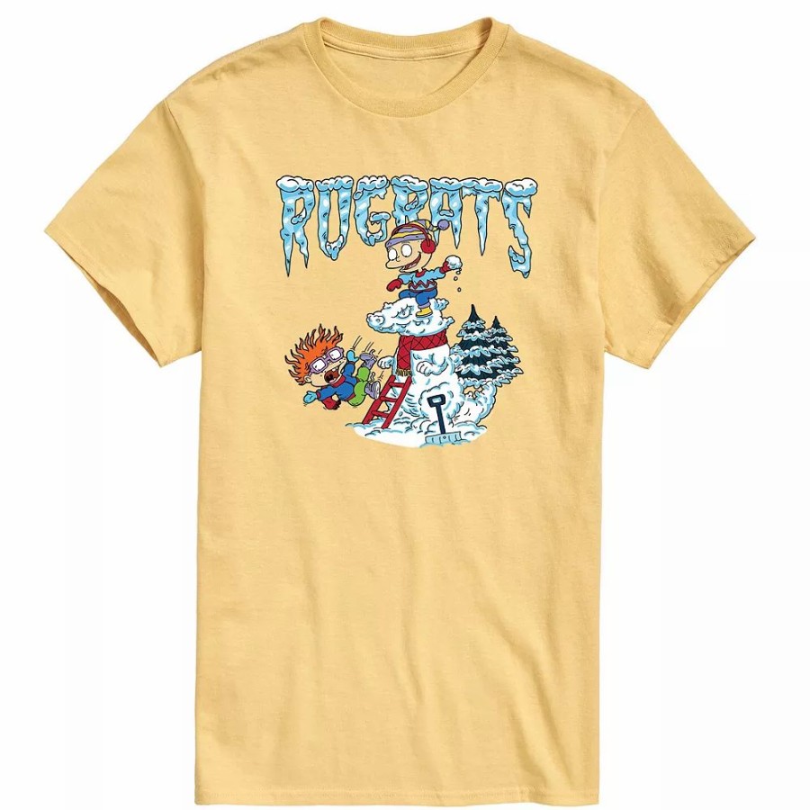 Tops * | Men'S Rugrats Snowball Fight Tee Yellow