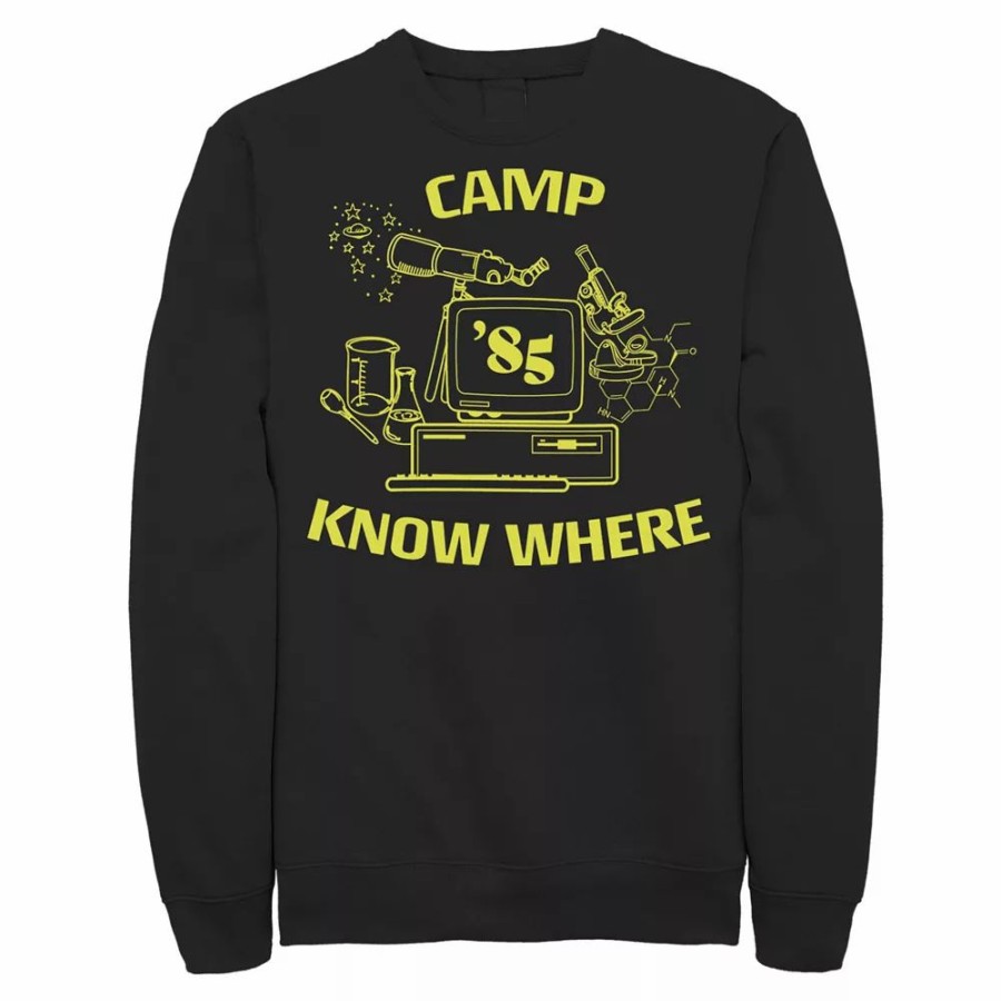 Tops * | Men'S Netflix Stranger Things Camp Know Where '85 Logo Sweatshirt