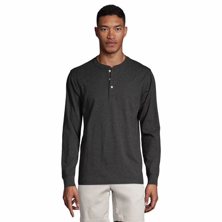 Tops * | Big & Tall Lands' End Super-T Henley