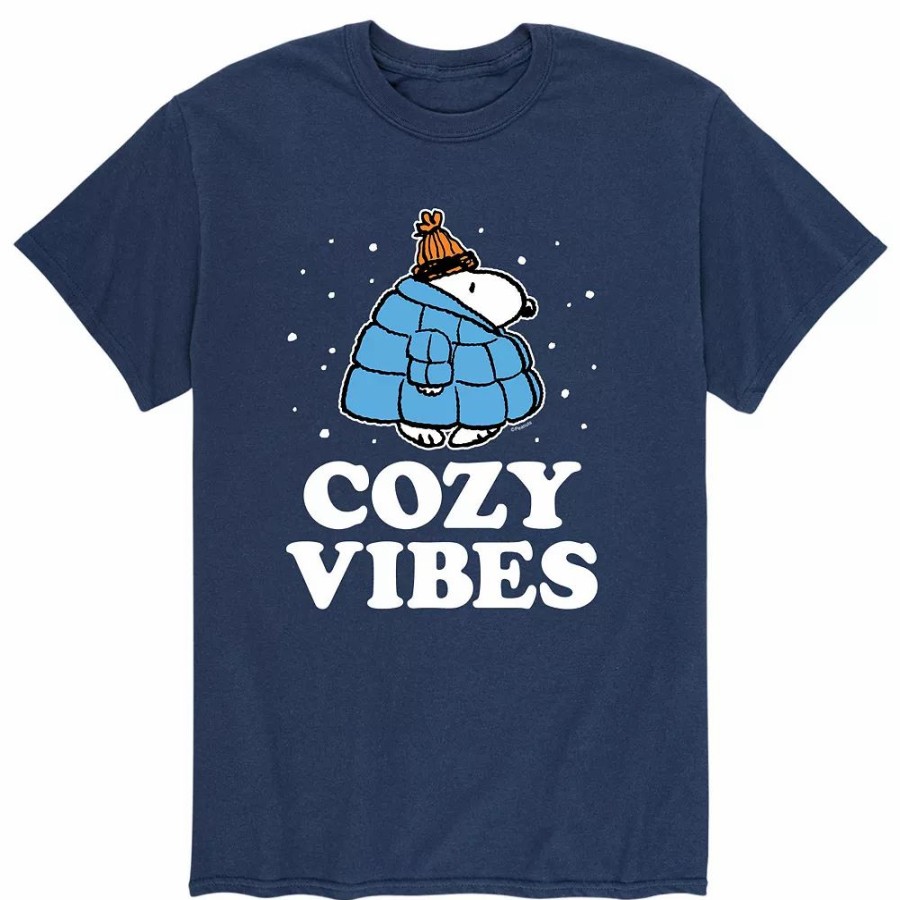 Tops * | Men'S Peanuts Snoopy "Cozy Vibes" Tee