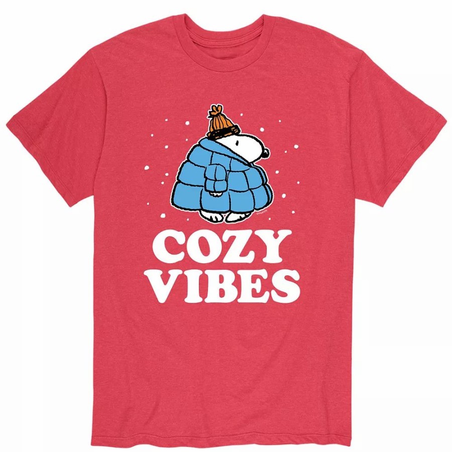 Tops * | Men'S Peanuts Snoopy "Cozy Vibes" Tee