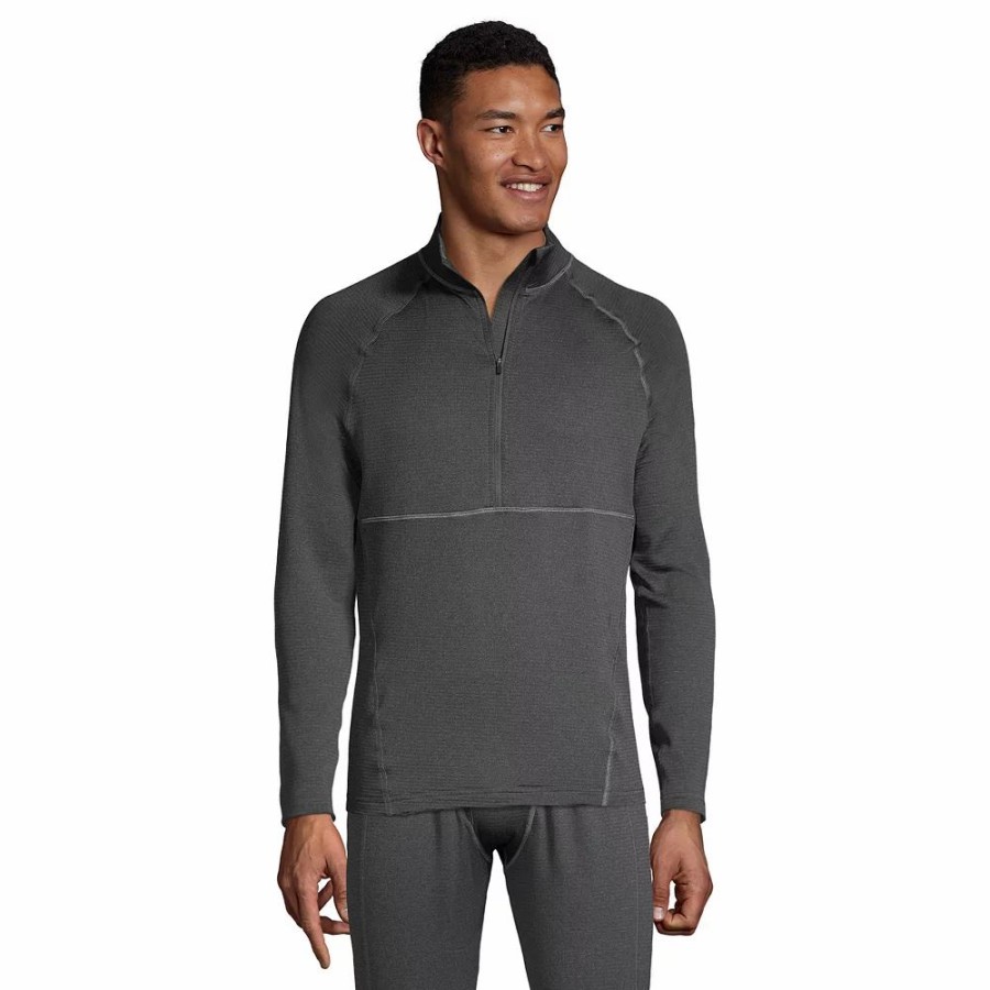 Tops * | Men'S Lands' End Expedition Half-Zip Baselayer Top