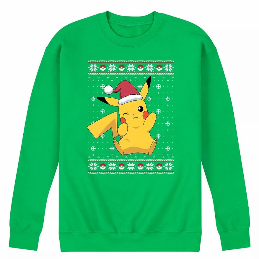 Tops * | Men'S Pokemon Pikachu Christmas Sweatshirt