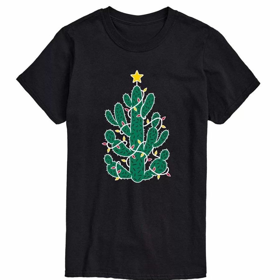 Tops * | Big & Tall Cactus Christmas Tree Tee