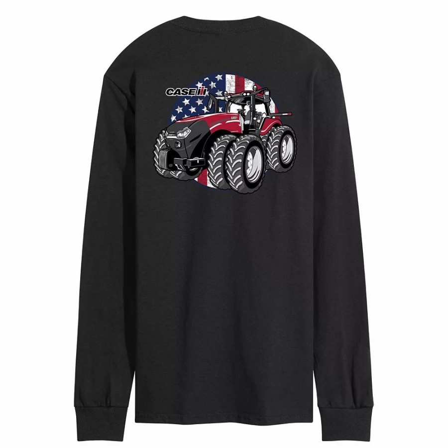 Tops * | Men'S Case Ih Magnum With Flag Long Sleeve Tee