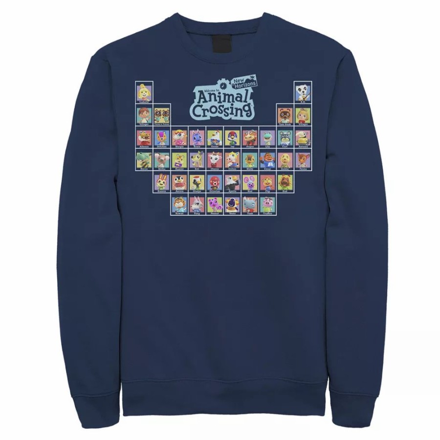 Tops * | Men'S Animal Crossing New Horizons Periodic Table Of Villagers Sweatshirt