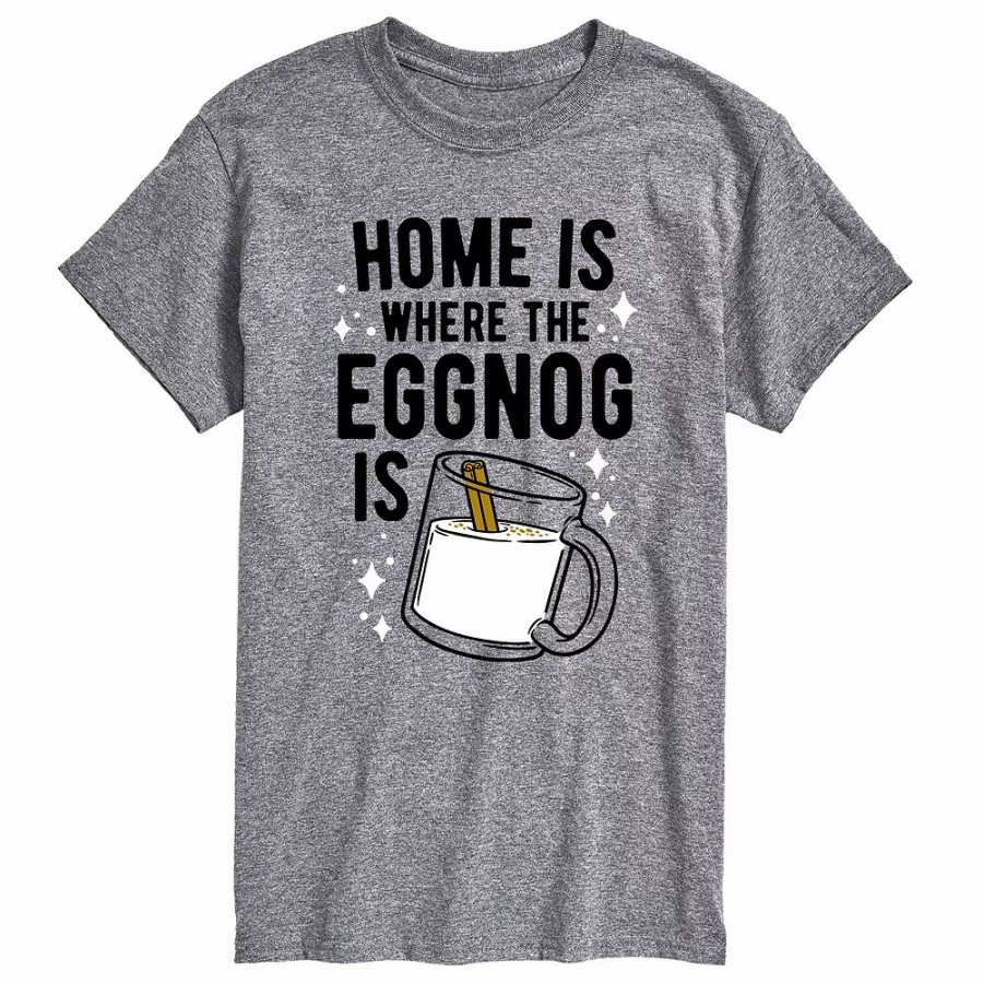 Tops * | Big & Tall Home Where The Eggnog Tee