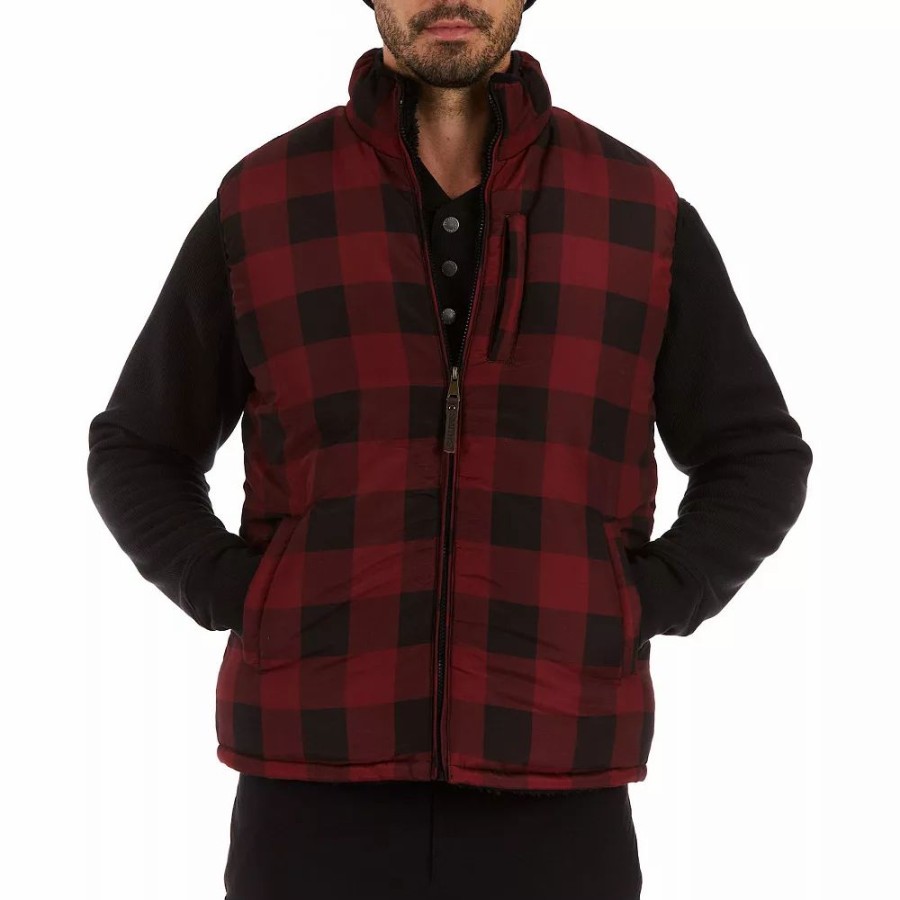 Outerwear * | Men'S Smith'S Workwear Printed Sherpa-Lined Vest