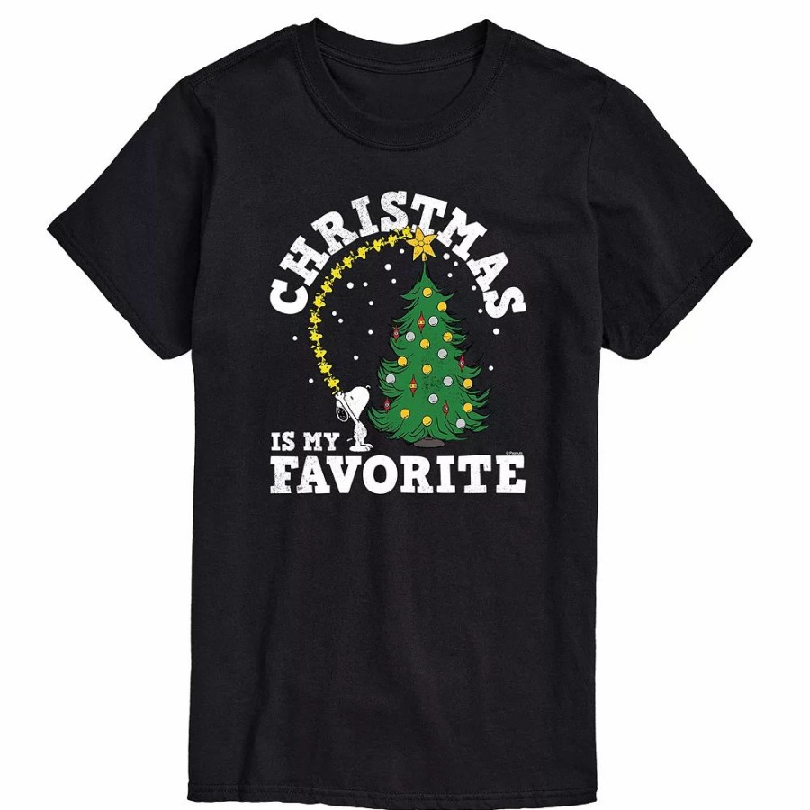 Tops * | Big & Tall Peanuts Christmas Favorite Tee