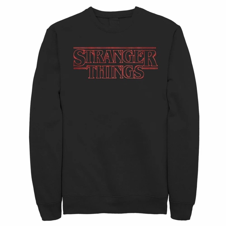 Tops * | Men'S Netflix Stranger Things Neon Logo Sweatshirt