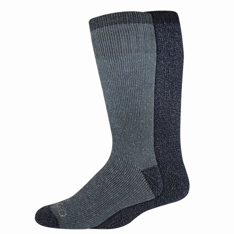 Socks & Hosiery * | Men'S Dickies 2-Pack Heavyweight Charcoal-Fiber Thermal Crew Socks