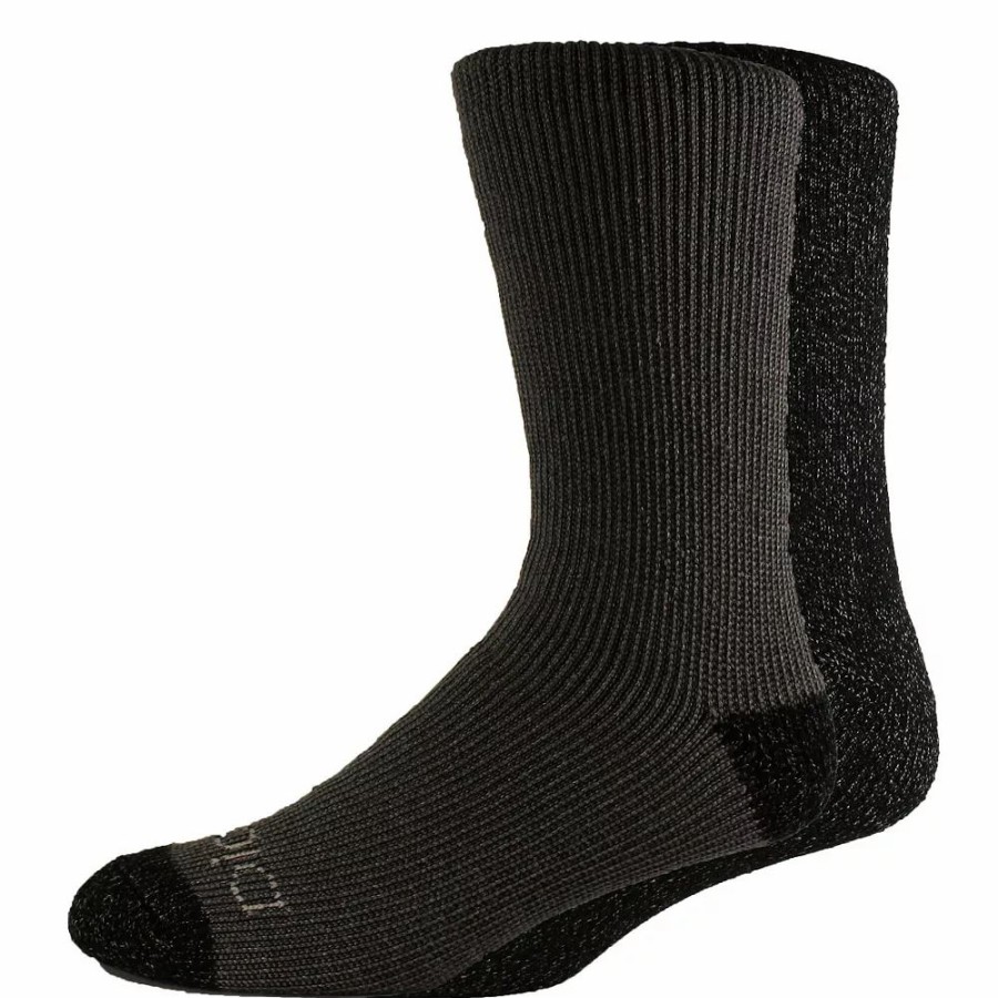 Socks & Hosiery * | Men'S Dickies 2-Pack Heavyweight Charcoal-Fiber Thermal Crew Socks