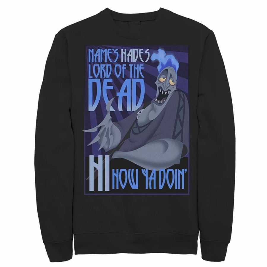 Tops * | Men'S Disney Hercules The Name'S Hades Quote Sweatshirt