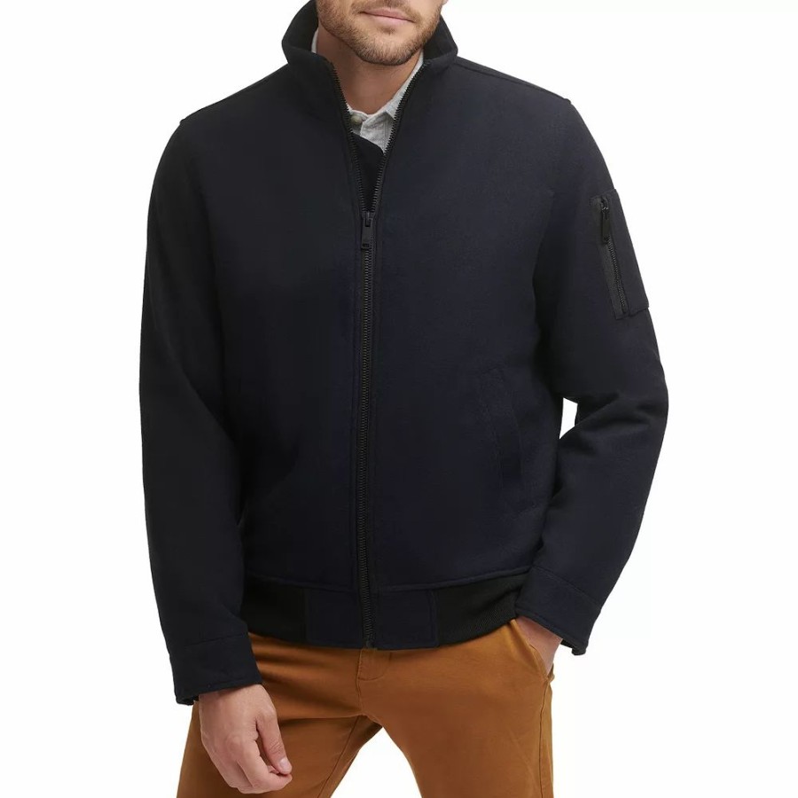 Outerwear * | Men'S Dockers Wool Blend Bomber Jacket