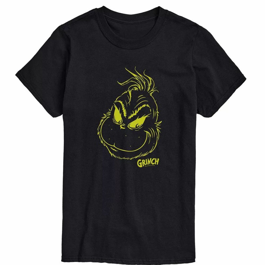 Tops * | Big & Tall Grinch Face Tee