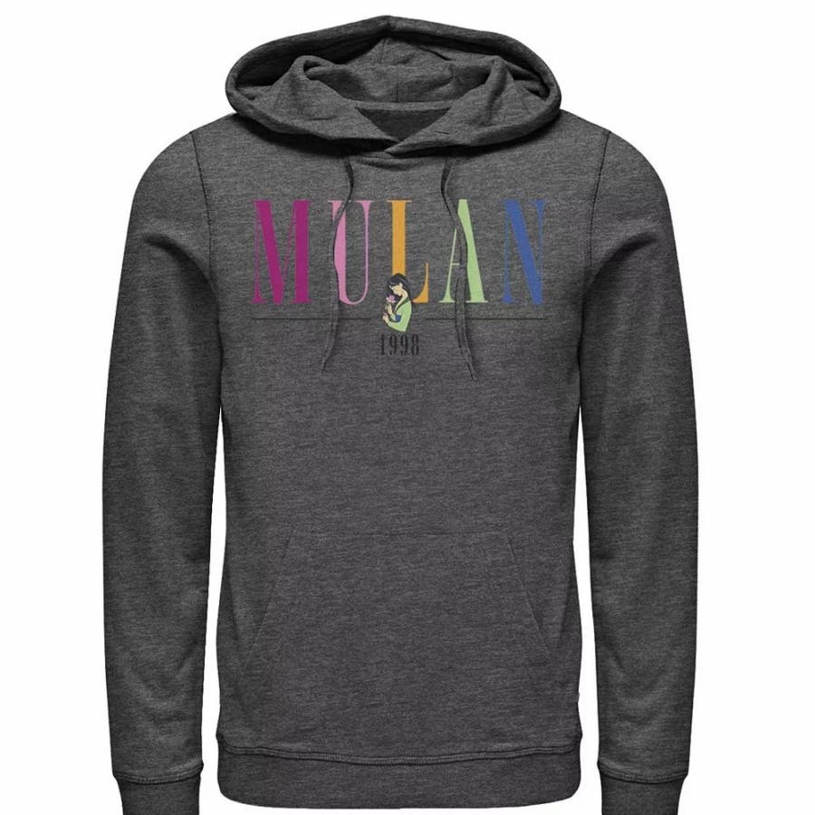 Tops * | Men'S Disney Mulan & Mushu 1998 Pop Text Hoodie